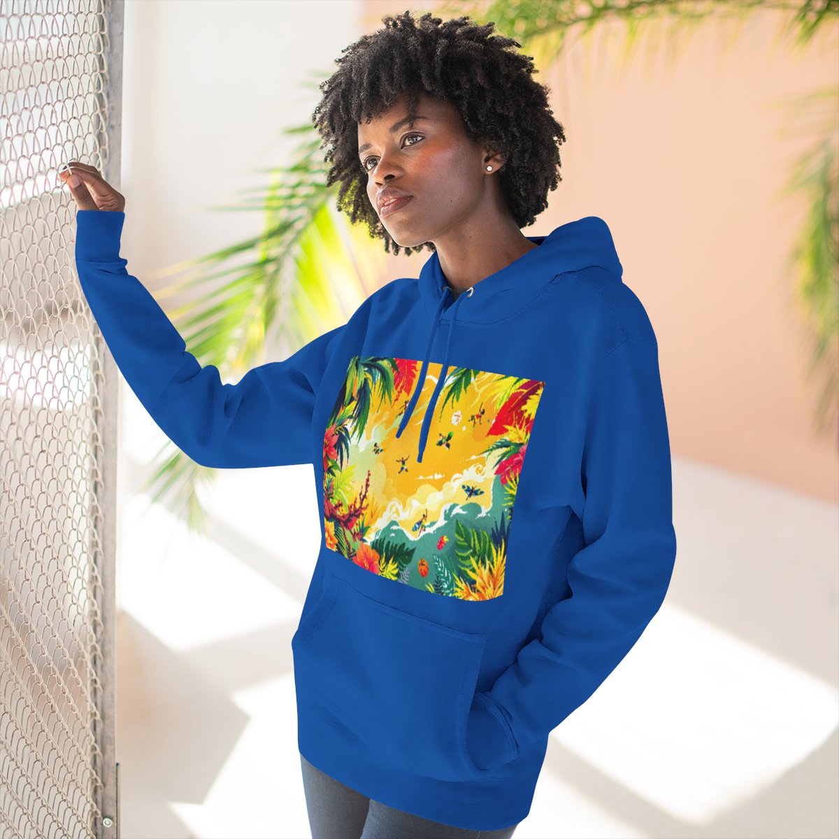 Color: Royal Blue | Size: S | Product: Jamaican Basketball Fantasy Hoodie | Category: Unisex