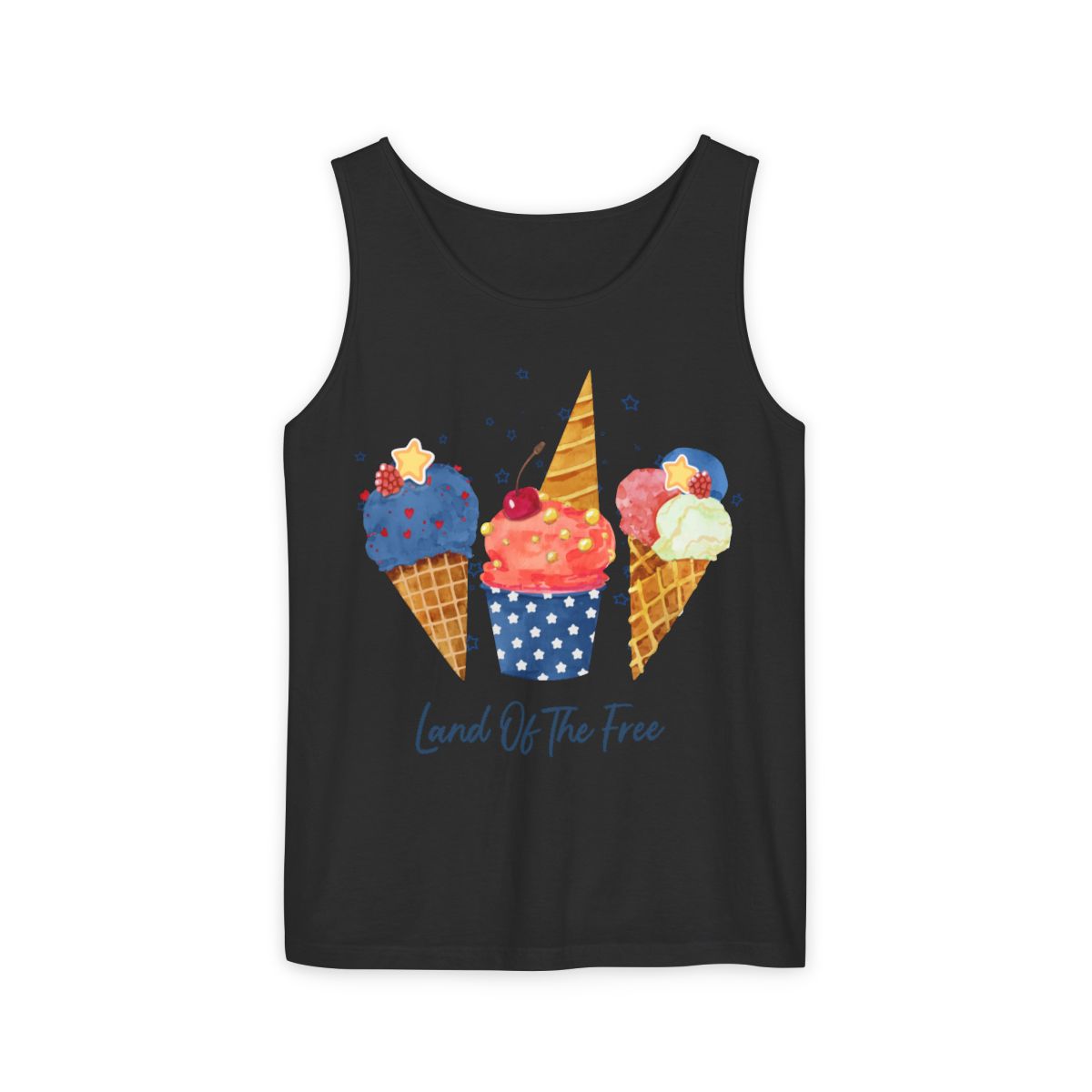 Color: Black | Size: XS | Product: July 4 Retro Style Tanktop | Category: Unisex