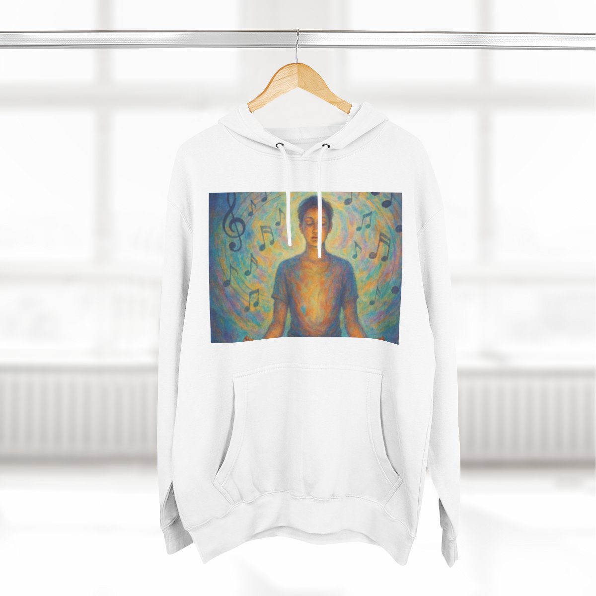 Color: White | Size: S | Product: Mental Health and Music Journey Hoodie | Category: Unisex