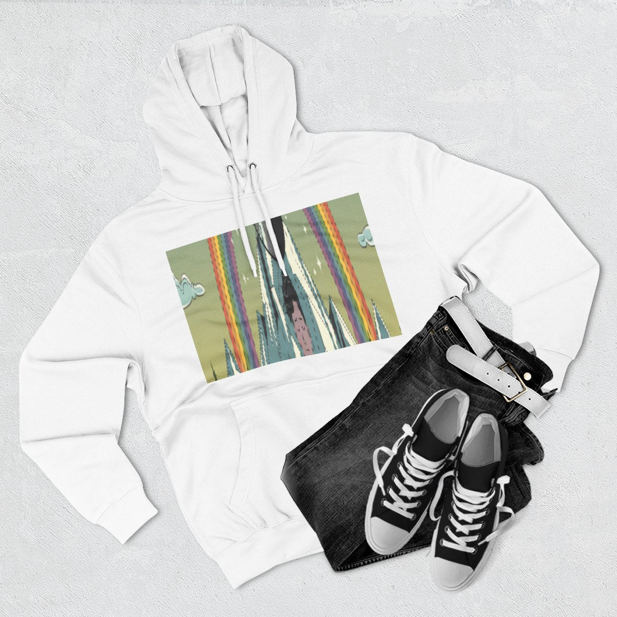 Color: White | Size: S | Product: Mental Health and Music Journey Hoodie | Category: Unisex