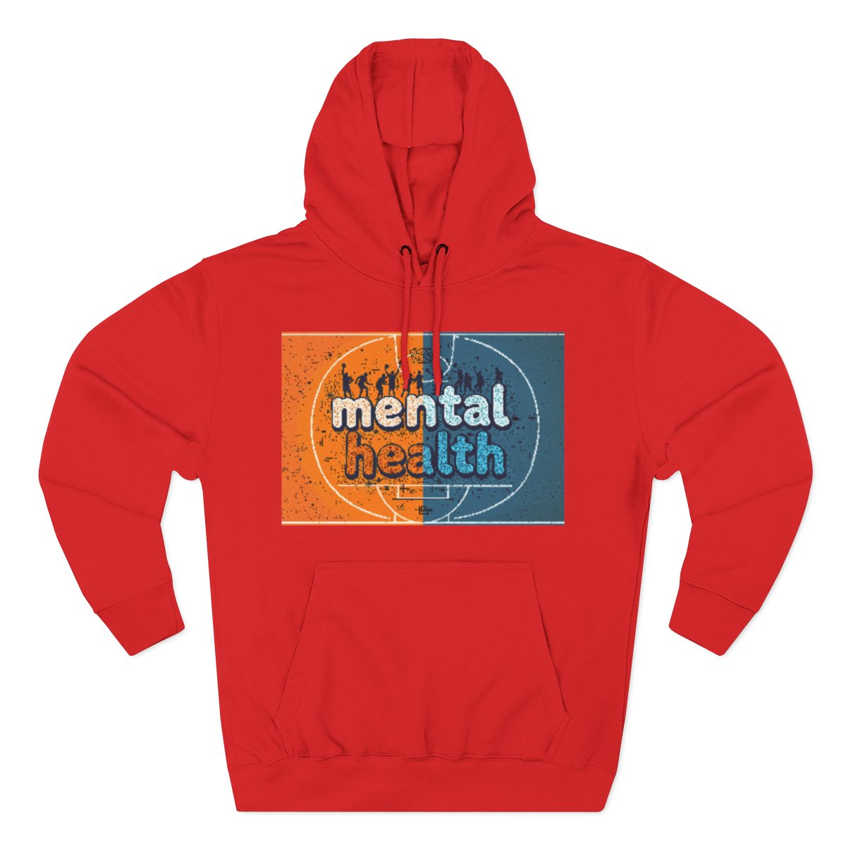 Color: Red | Size: S | Product: Mental Health Basketball Hoodie | Category: Unisex