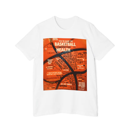 Color: White | Size: XS | Product: Mental Health Empowerment Basketball T-Shirt | Category: Unisex