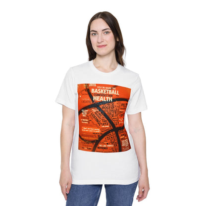 Color: White | Size: XS | Product: Mental Health Empowerment Basketball T-Shirt | Category: Unisex