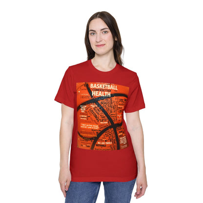 Color: Red | Size: XS | Product: Mental Health Empowerment Basketball T-Shirt | Category: Unisex