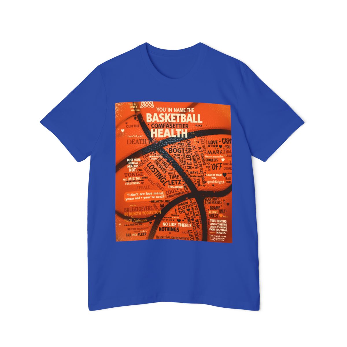 Color: True Royal | Size: XS | Product: Mental Health Empowerment Basketball T-Shirt | Category: Unisex