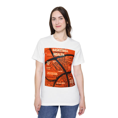 Color: White | Size: XS | Product: Mental Health Empowerment Basketball T-Shirt | Category: Unisex