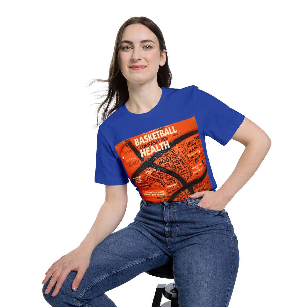 Color: True Royal | Size: XS | Product: Mental Health Empowerment Basketball T-Shirt | Category: Unisex