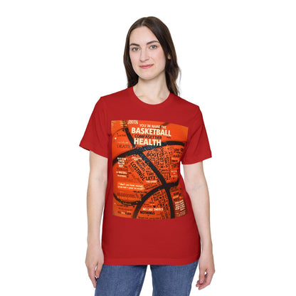 Color: Red | Size: XS | Product: Mental Health Empowerment Basketball T-Shirt | Category: Unisex
