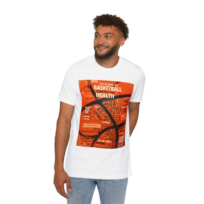 Color: White | Size: XS | Product: Mental Health Empowerment Basketball T-Shirt | Category: Unisex