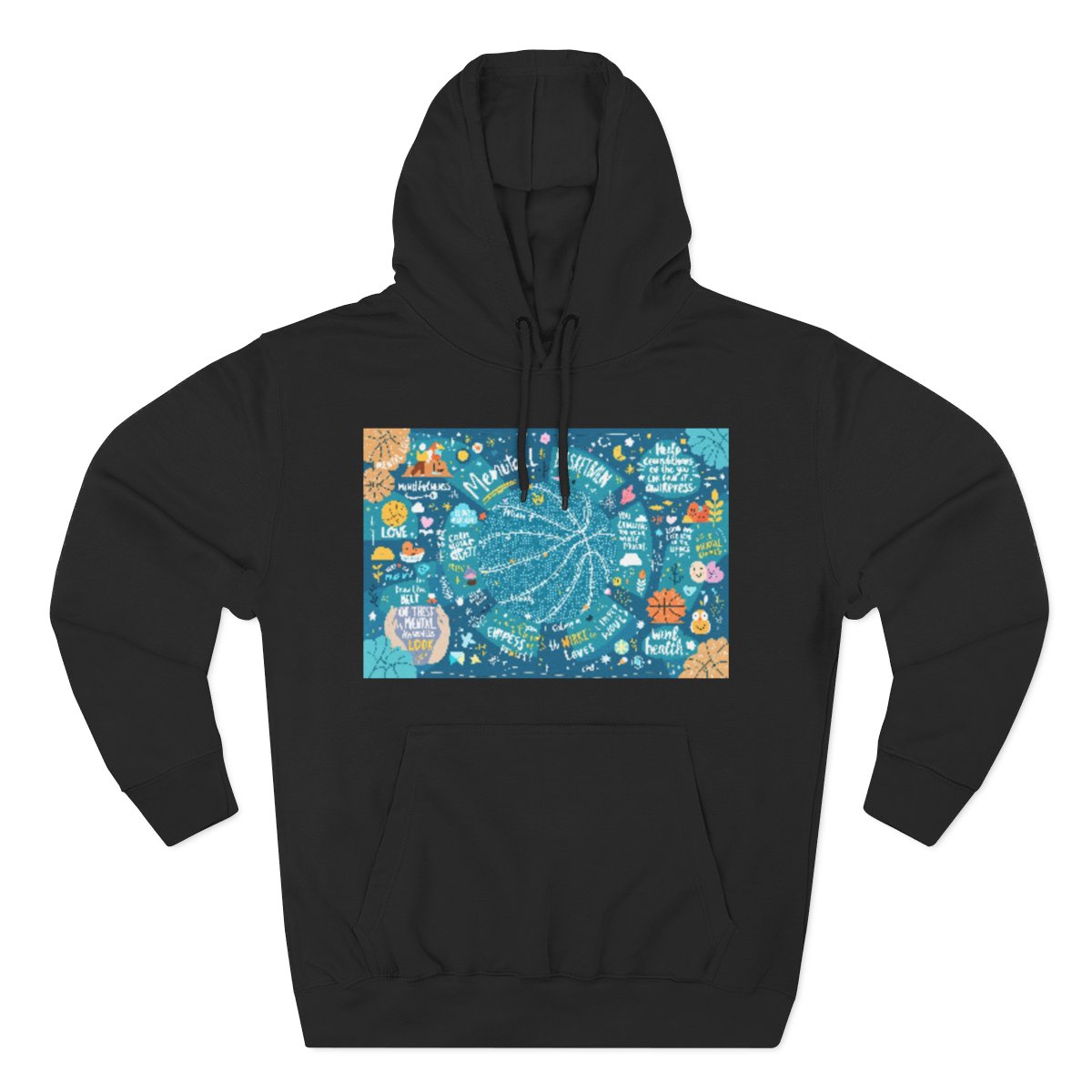 Color: Black | Size: S | Product: Mindful Basketball Art Hoodie | Category: Unisex