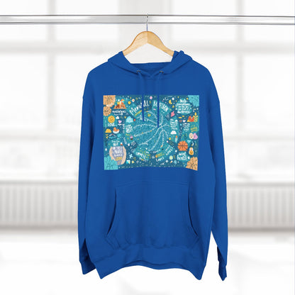 Color: Royal Blue | Size: S | Product: Mindful Basketball Art Hoodie | Category: Unisex