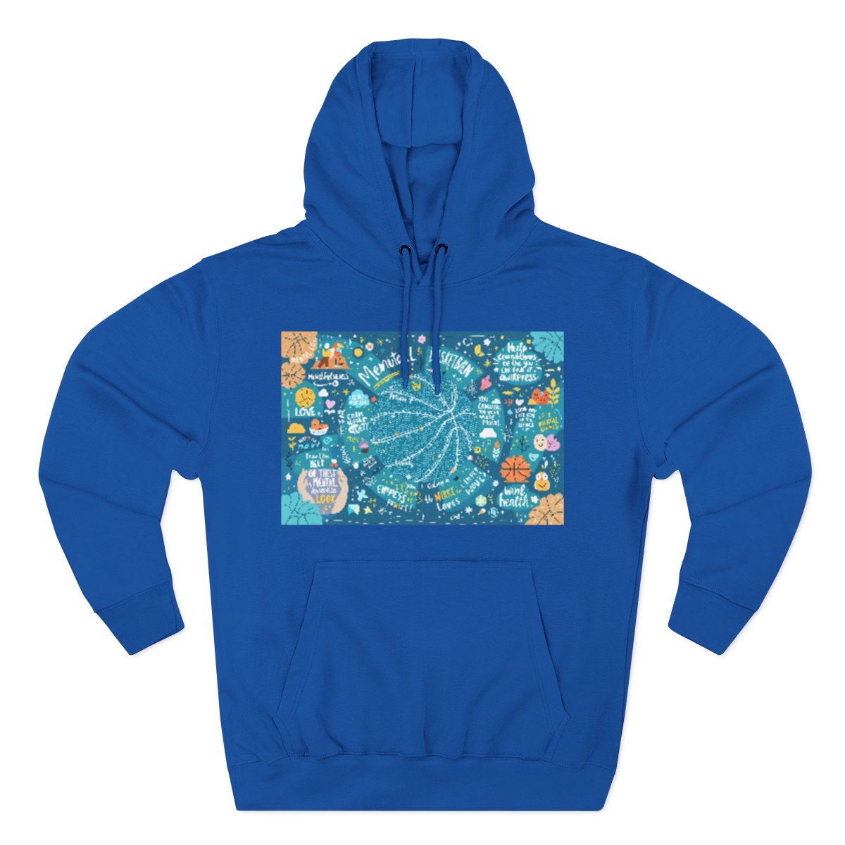 Color: Royal Blue | Size: S | Product: Mindful Basketball Art Hoodie | Category: Unisex