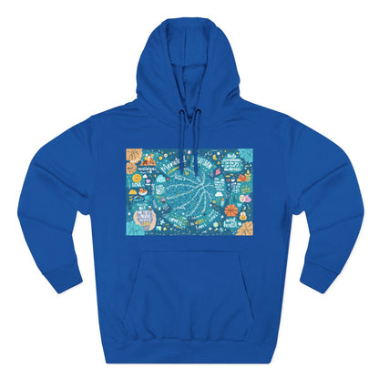 Color: Royal Blue | Size: S | Product: Mindful Basketball Art Hoodie | Category: Unisex