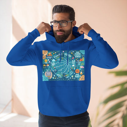 Color: Royal Blue | Size: S | Product: Mindful Basketball Art Hoodie | Category: Unisex