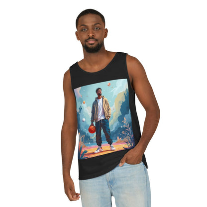 Color: Black | Size: XS | Product: Mindful Basketball Player Artistic Tanktop | Category: Unisex