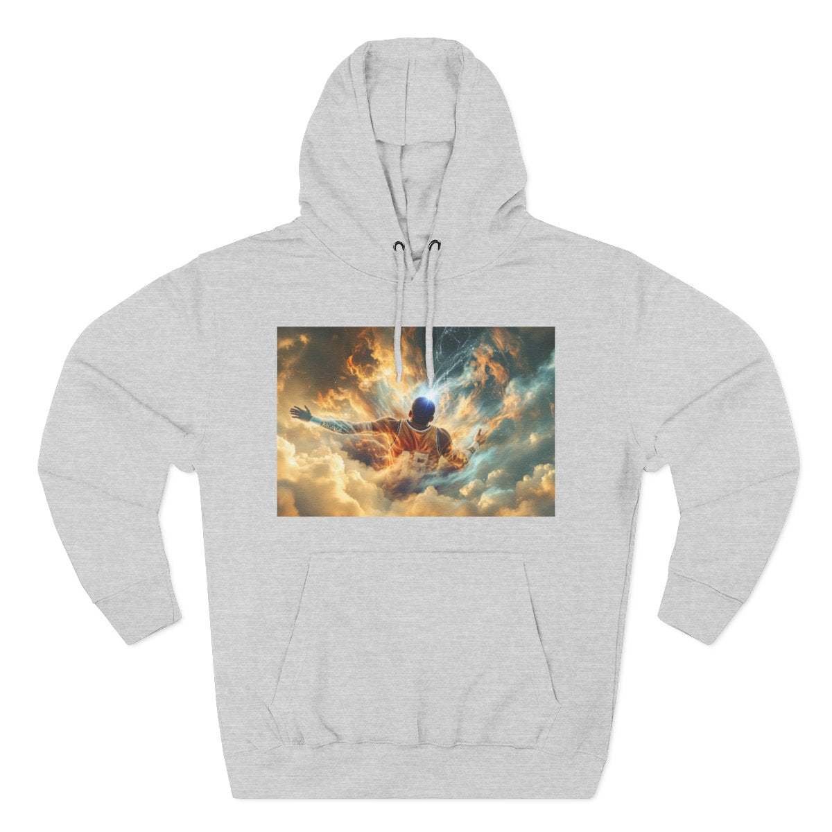 Color: Heather Grey | Size: S | Product: Mindful Basketball Player Design Hoodie | Category: Unisex