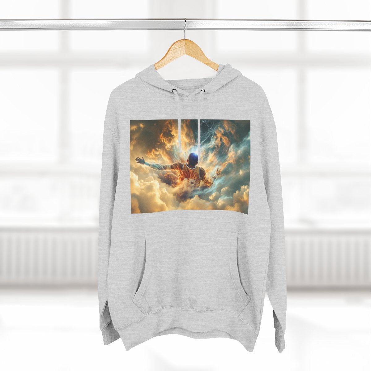 Color: Heather Grey | Size: S | Product: Mindful Basketball Player Design Hoodie | Category: Unisex