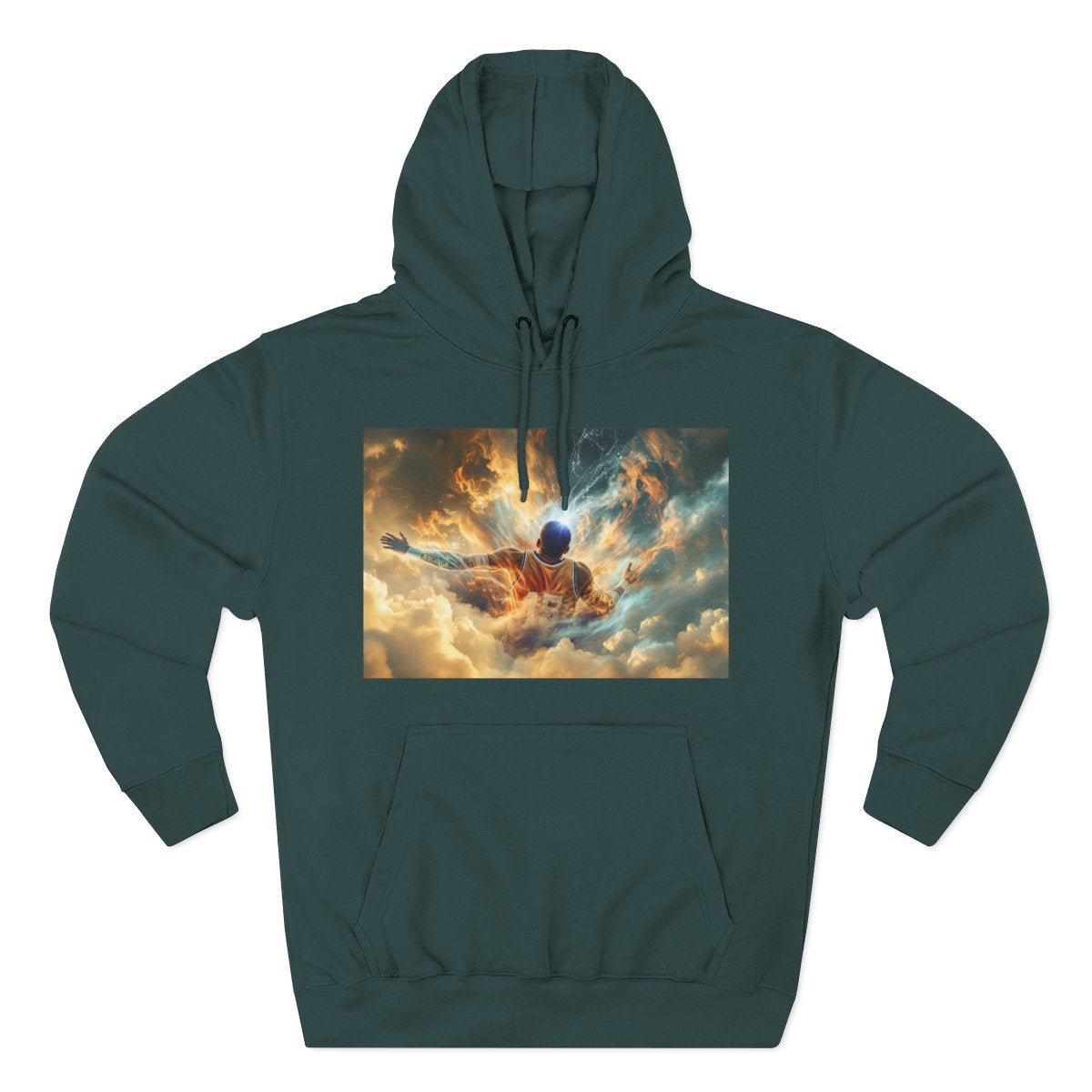 Color: Sports Green | Size: S | Product: Mindful Basketball Player Design Hoodie | Category: Unisex