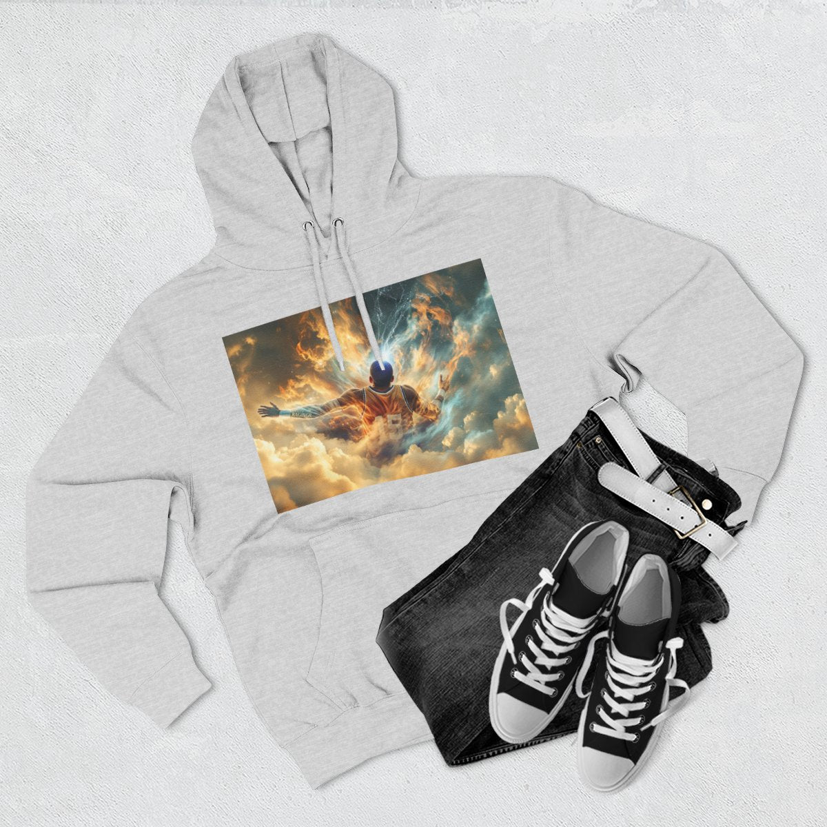 Color: Heather Grey | Size: S | Product: Mindful Basketball Player Design Hoodie | Category: Unisex