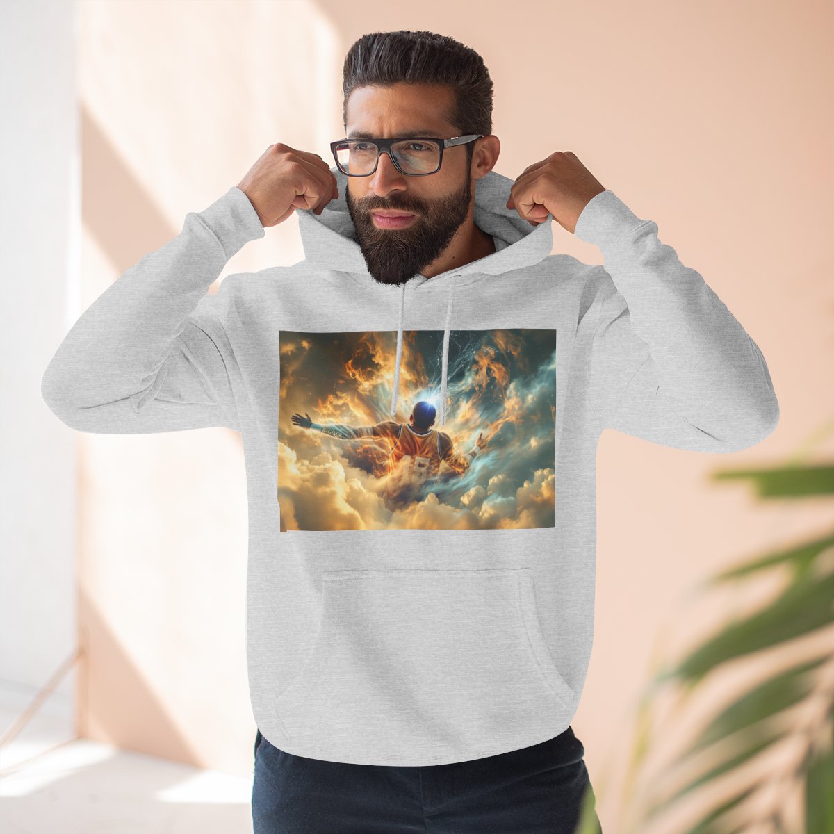 Color: Heather Grey | Size: S | Product: Mindful Basketball Player Design Hoodie | Category: Unisex