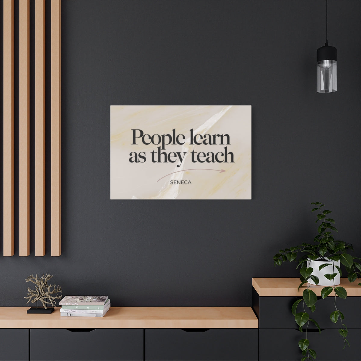 Size: 36″ x 24″ (Horizontal) | Product: Minimal Quote on Marble Canvas | Category: Unisex