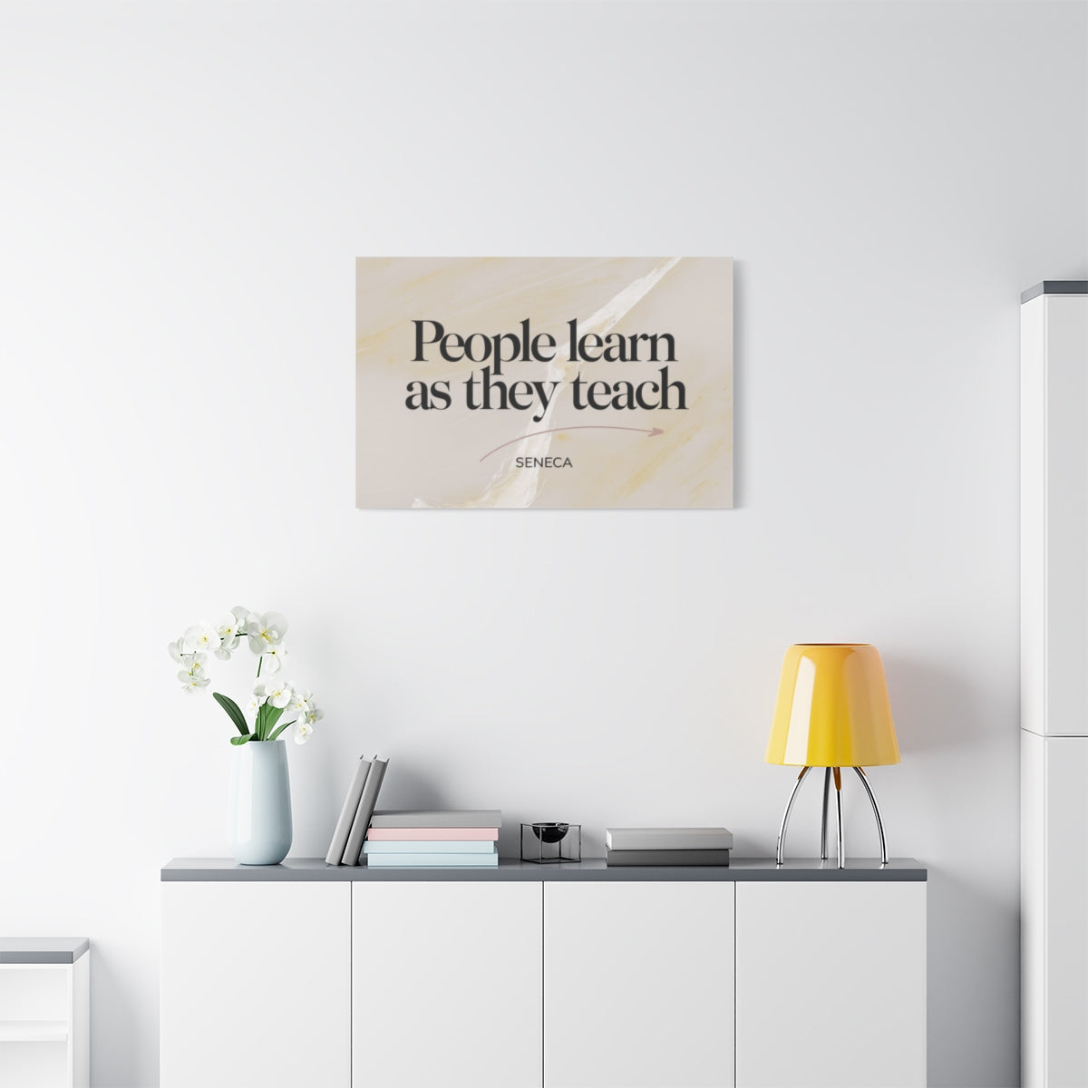 Size: 36″ x 24″ (Horizontal) | Product: Minimal Quote on Marble Canvas | Category: Unisex