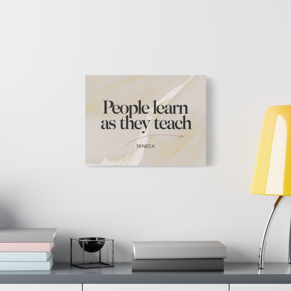 Size: 16″ x 12″ (Horizontal) | Product: Minimal Quote on Marble Canvas | Category: Unisex