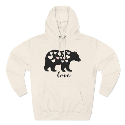 Color: Sandshell | Minimalist Bear Silhouette Hoodie