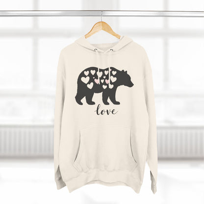 Color: Sandshell | Minimalist Bear Silhouette Hoodie