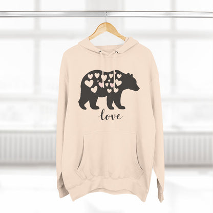 Color: Pale Pink | Minimalist Bear Silhouette Hoodie