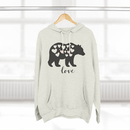 Color: Oatmeal Heather | Minimalist Bear Silhouette Hoodie