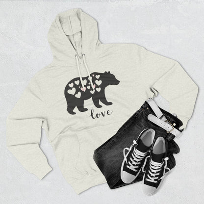 Color: Oatmeal Heather | Minimalist Bear Silhouette Hoodie