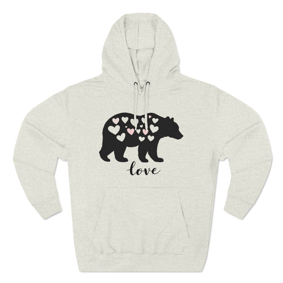 Color: Oatmeal Heather | Minimalist Bear Silhouette Hoodie