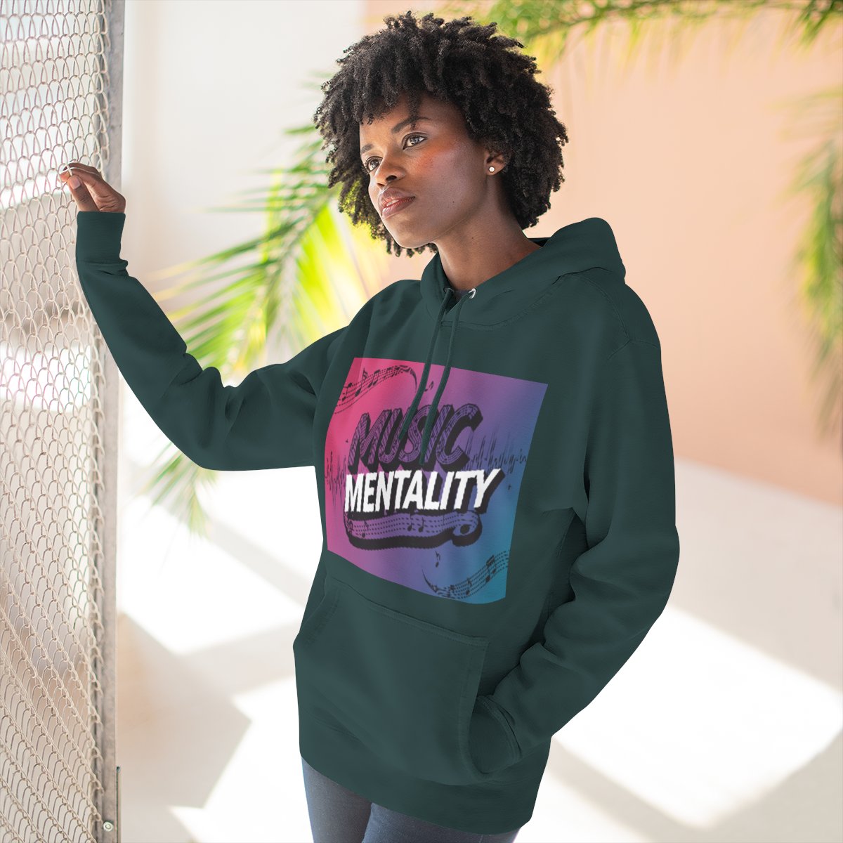 Color: Sports Green | Size: S | Product: Music Mentality Expressive Hoodie | Category: Unisex
