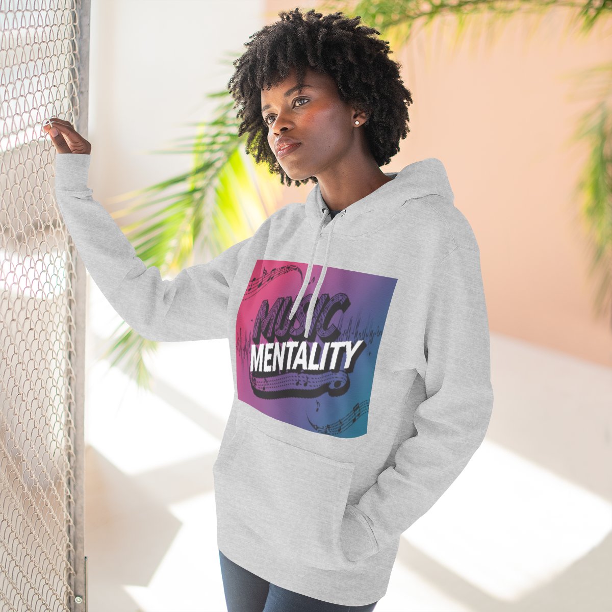 Color: Heather Grey | Size: S | Product: Music Mentality Expressive Hoodie | Category: Unisex