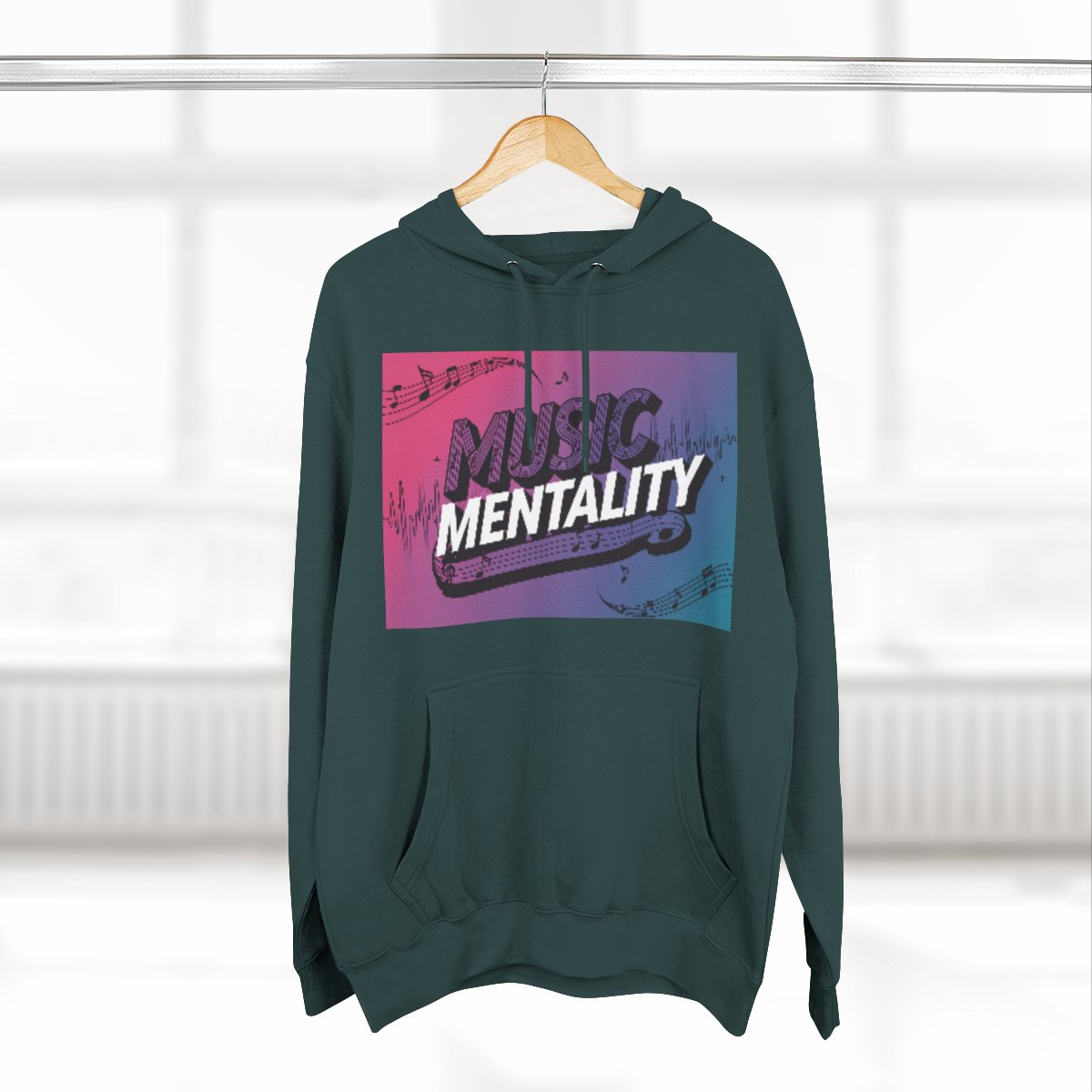 Color: Sports Green | Size: S | Product: Music Mentality Expressive Hoodie | Category: Unisex