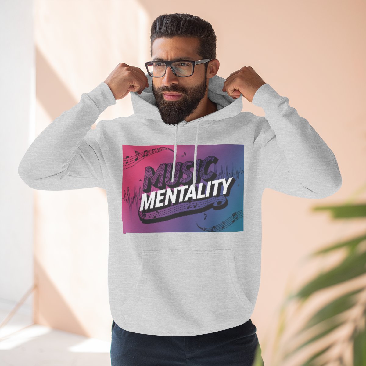 Color: Heather Grey | Size: S | Product: Music Mentality Expressive Hoodie | Category: Unisex