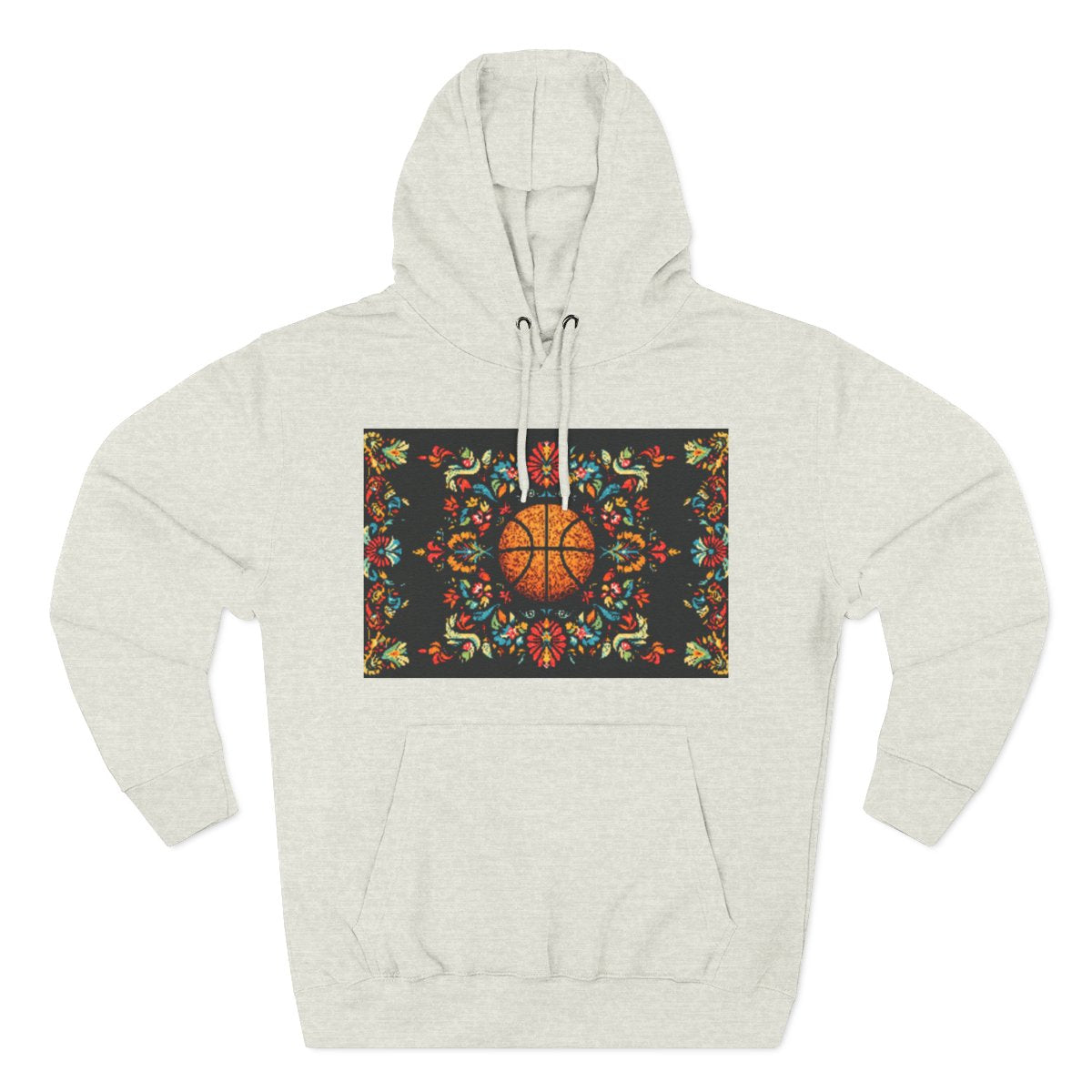 Color: Oatmeal Heather | Size: S | Product: Panamanian Art Basketball Stylish Hoodie | Category: Unisex