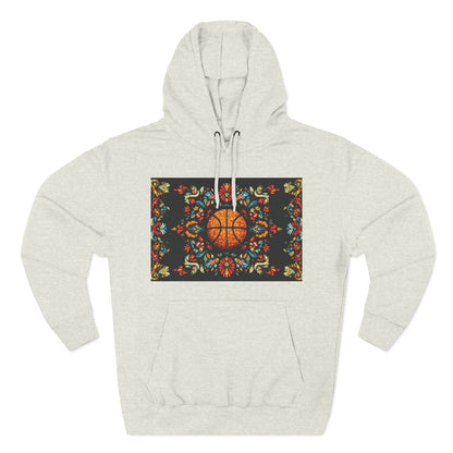Color: Oatmeal Heather | Size: S | Product: Panamanian Art Basketball Stylish Hoodie | Category: Unisex