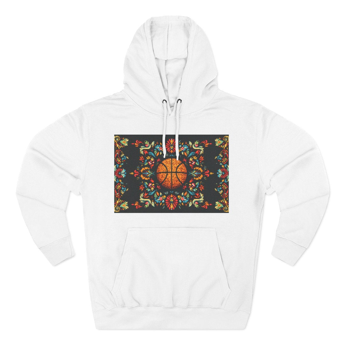 Color: White | Size: S | Product: Panamanian Art Basketball Stylish Hoodie | Category: Unisex