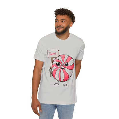 Color: Silver | Peppermint Orb Cartoon T-Shirt