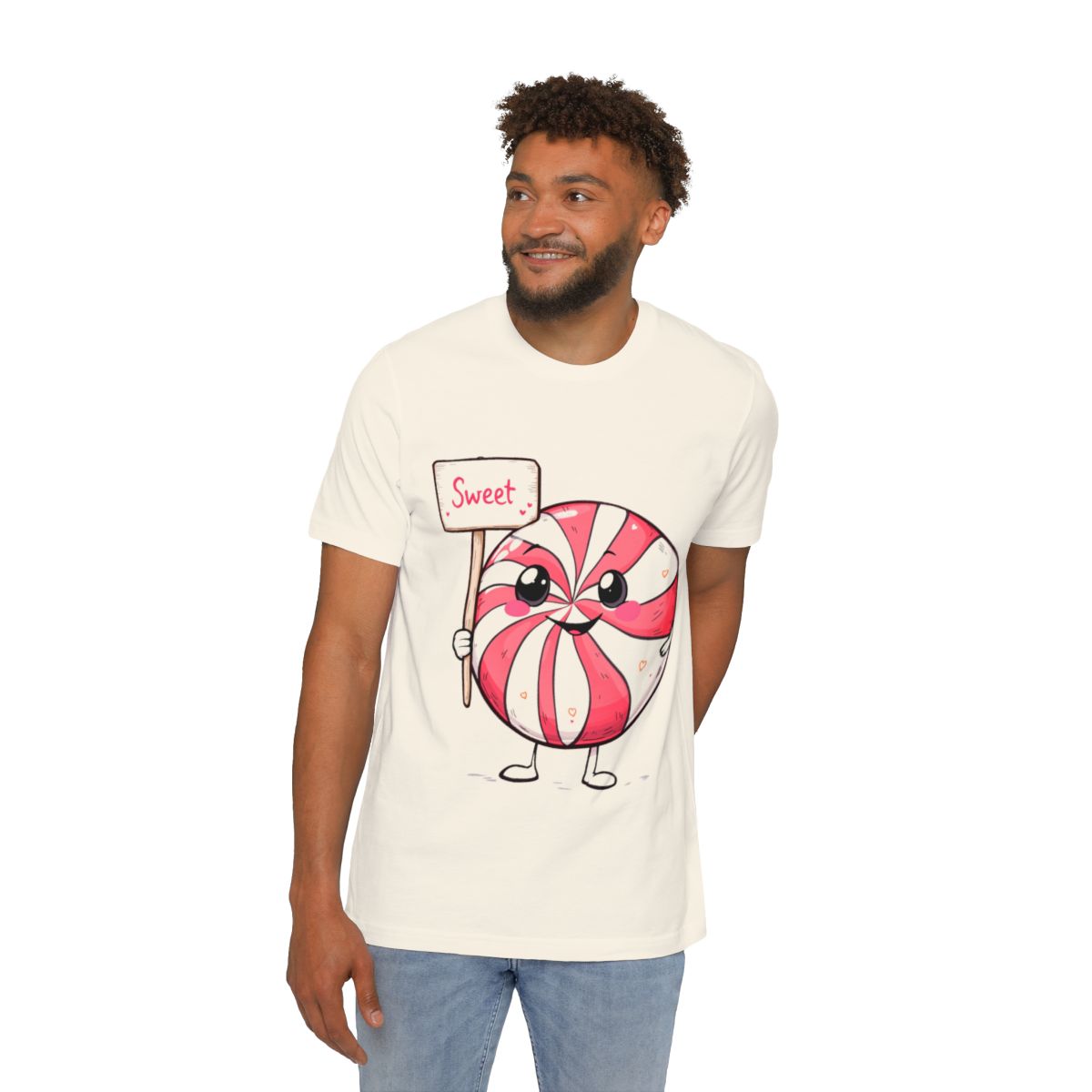 Color: Natural | Peppermint Orb Cartoon T-Shirt