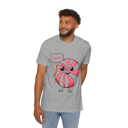 Color: Athletic Heather | Peppermint Orb Cartoon T-Shirt