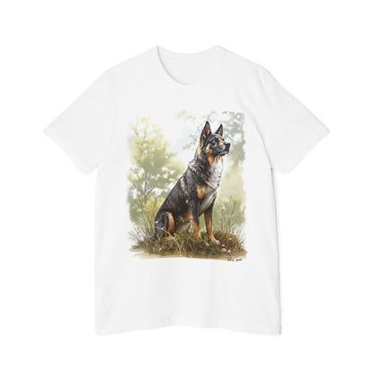 Color: White | Size: XS | Product: Playful Dog Realistic T-Shirt | Category: Unisex