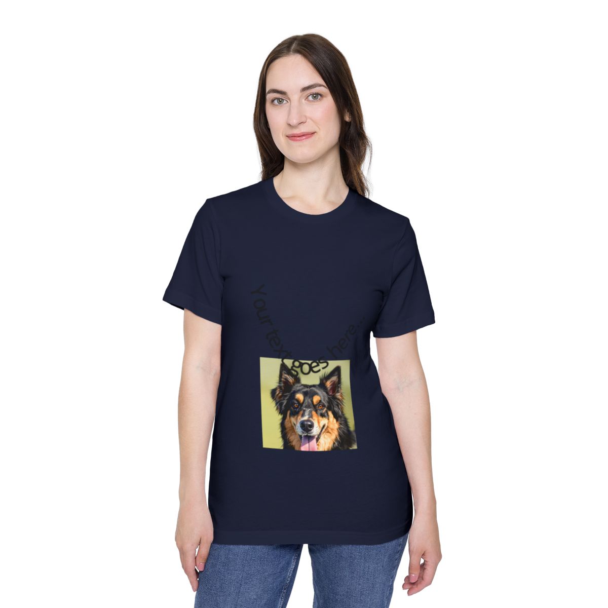 Color: Navy | Size: XS | Product: Realistic Dog Illustration T-Shirt | Category: Unisex