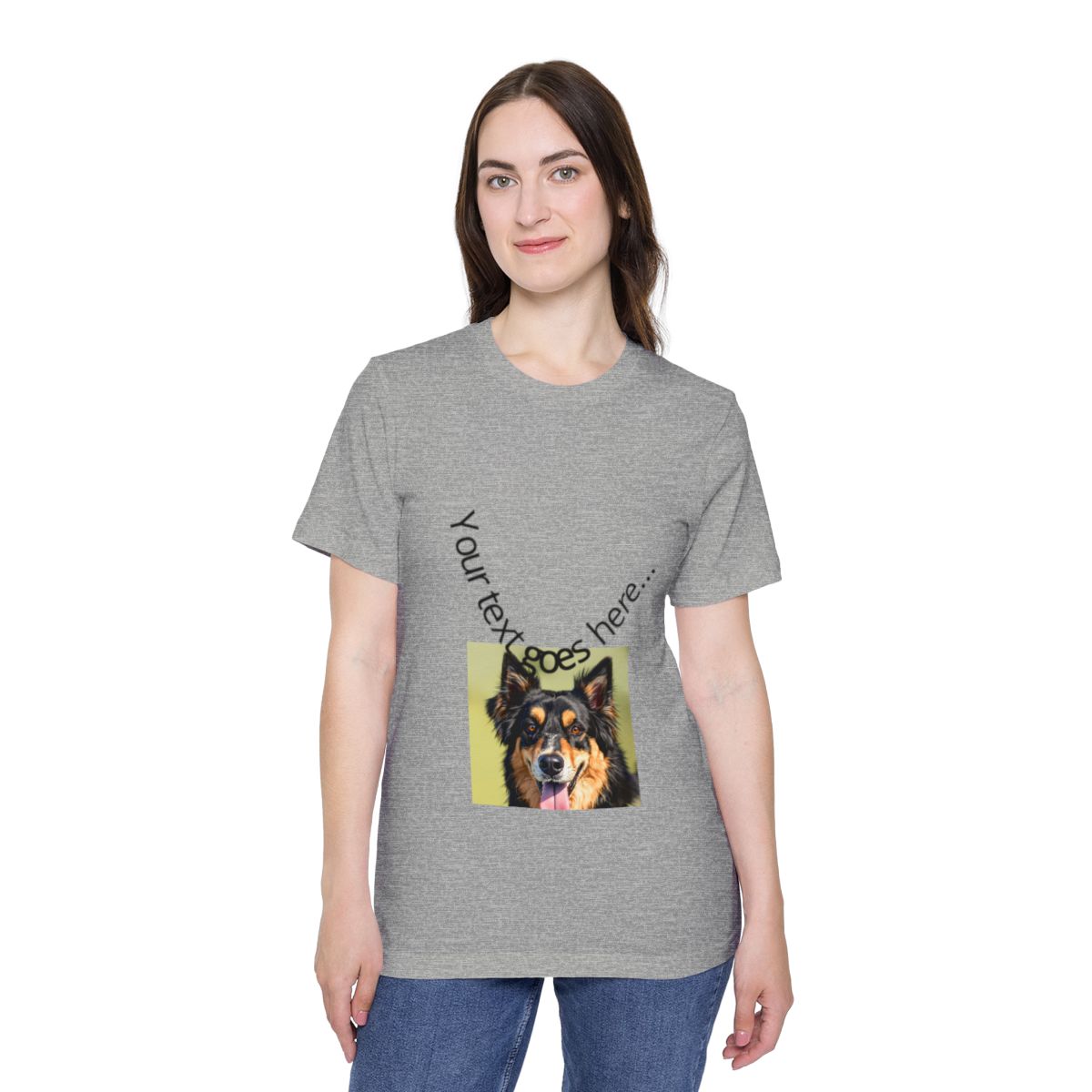 Color: Athletic Heather | Size: XS | Product: Realistic Dog Illustration T-Shirt | Category: Unisex
