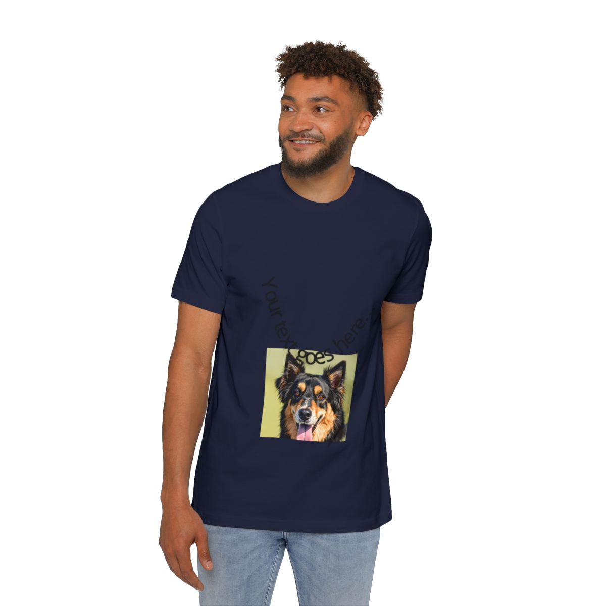 Color: Navy | Size: XS | Product: Realistic Dog Illustration T-Shirt | Category: Unisex