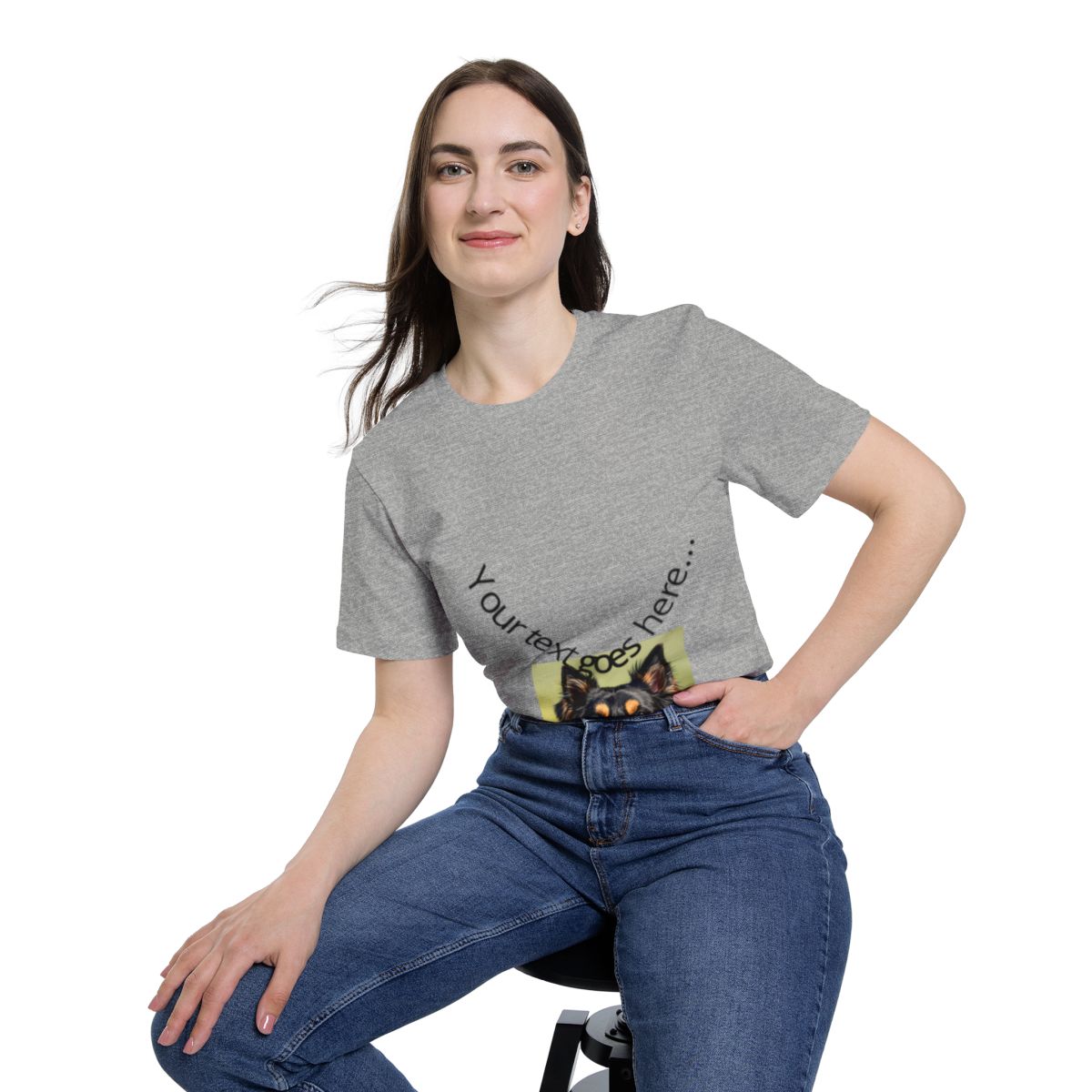Color: Athletic Heather | Size: XS | Product: Realistic Dog Illustration T-Shirt | Category: Unisex
