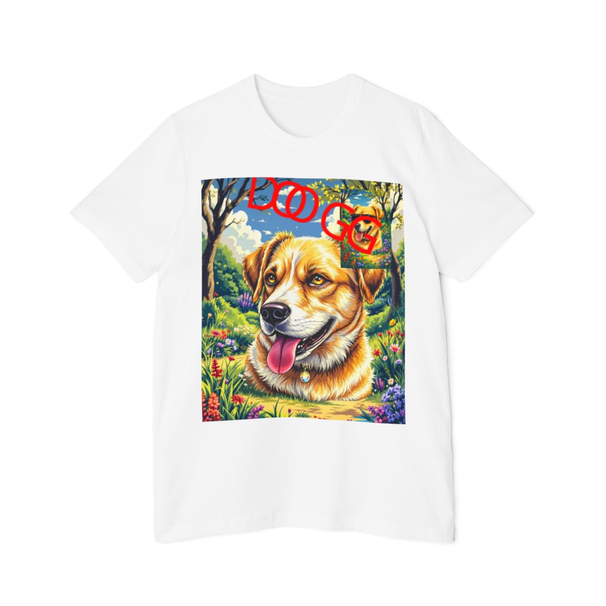 Color: White | Size: XS | Product: Realistic Dog Portrait T-Shirt | Category: Unisex