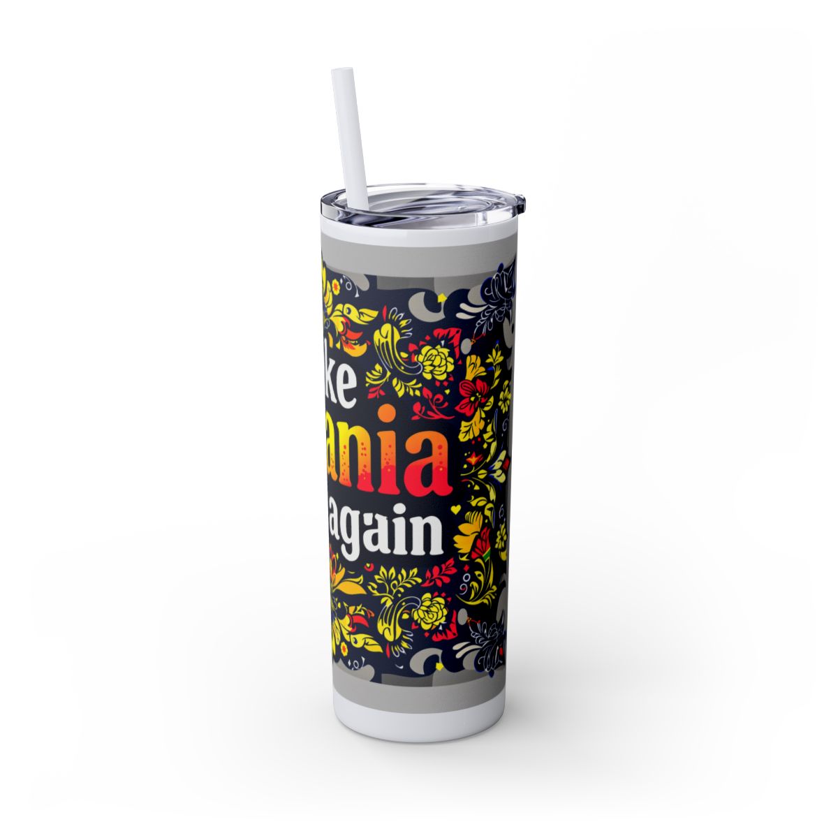 Color: Glitter Iceberg | Size: 20oz | Product: Romanian Pride Statement Tumbler | Category: Unisex